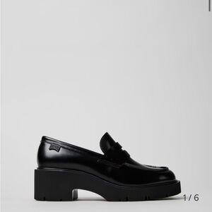 Camper Milah Leather Loafers - Black Size 40 / US 9